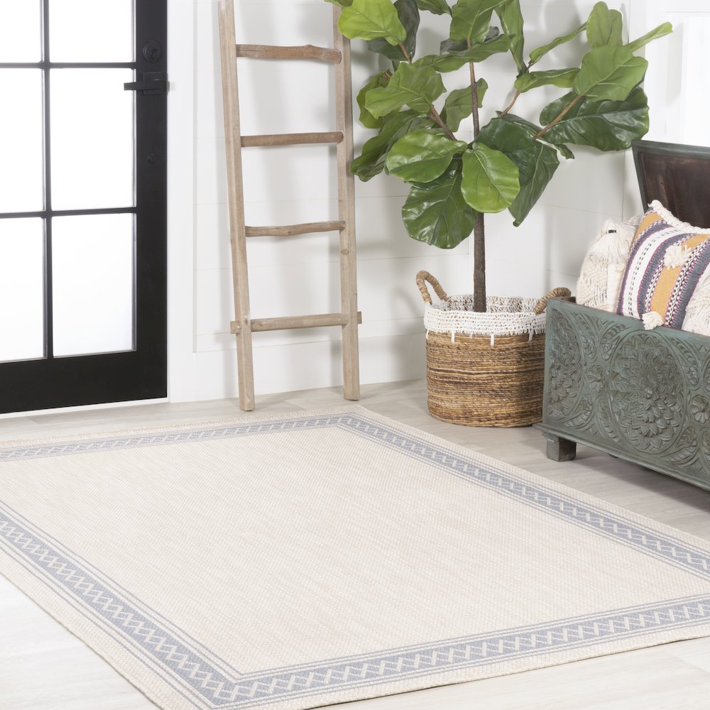 Lucia Classic Diamond Border Indoor/Outdoor Area Rug. Picture 5