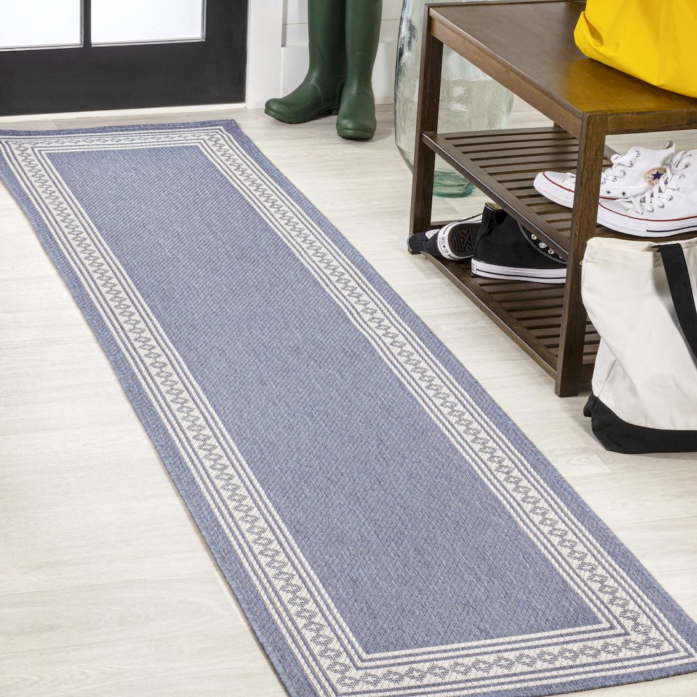 Lucia Classic Diamond Border Indoor/Outdoor Area Rug. Picture 2
