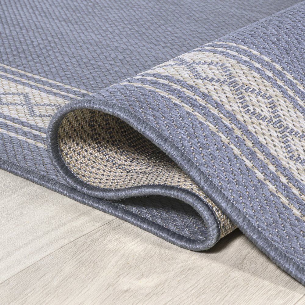 Lucia Classic Diamond Border Indoor/Outdoor Area Rug. Picture 6