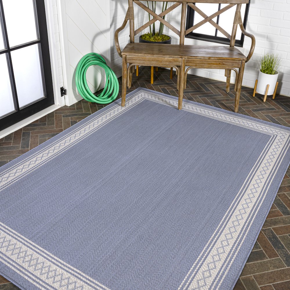 Lucia Classic Diamond Border Indoor/Outdoor Area Rug. Picture 8