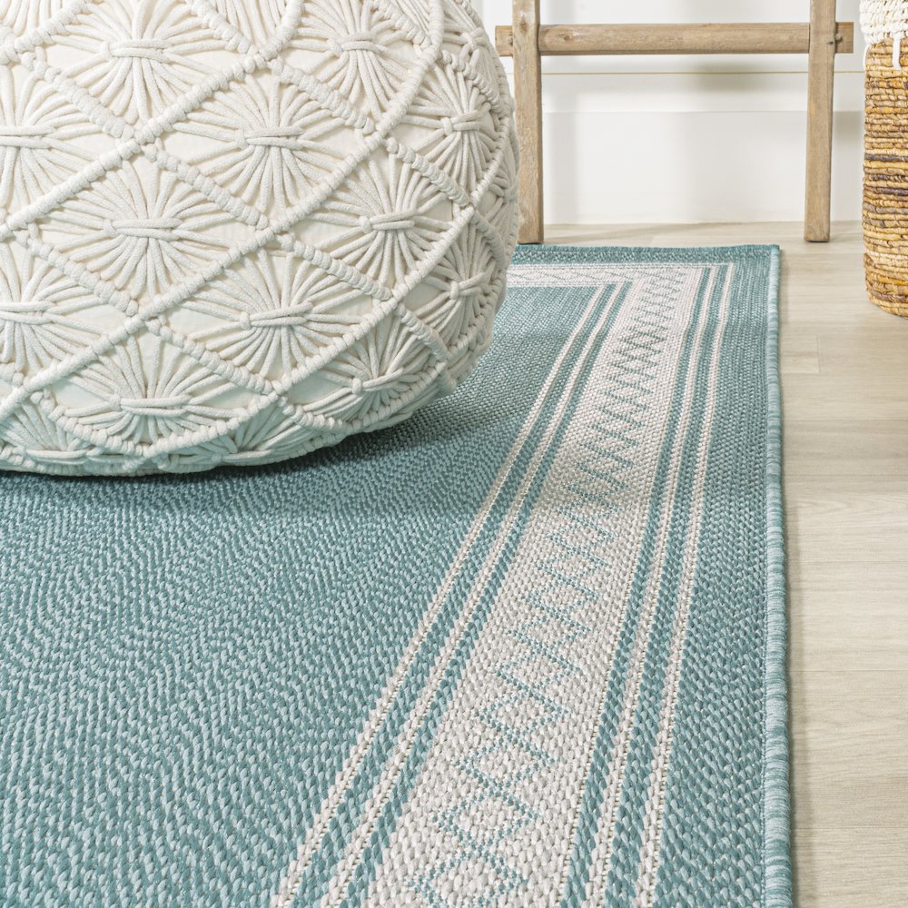 Lucia Classic Diamond Border Indoor/Outdoor Area Rug. Picture 5