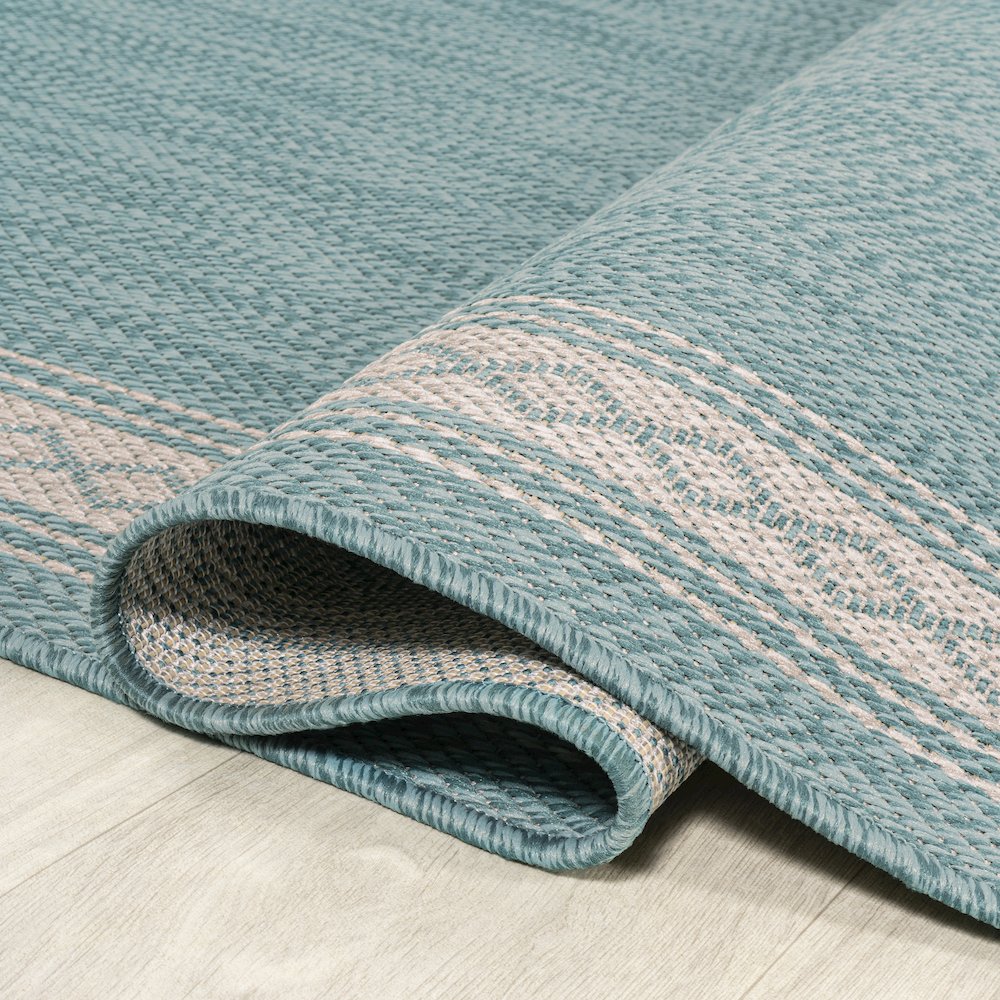 Lucia Classic Diamond Border Indoor/Outdoor Area Rug. Picture 6