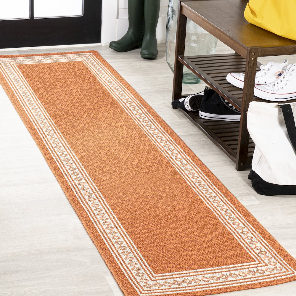 Lucia Classic Diamond Border Indoor/Outdoor Area Rug. Picture 2