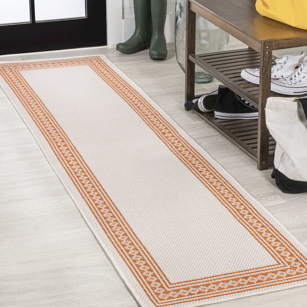 Lucia Classic Diamond Border Indoor/Outdoor Area Rug. Picture 2