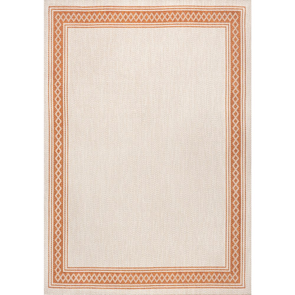 Lucia Classic Diamond Border Indoor/Outdoor Area Rug. Picture 1