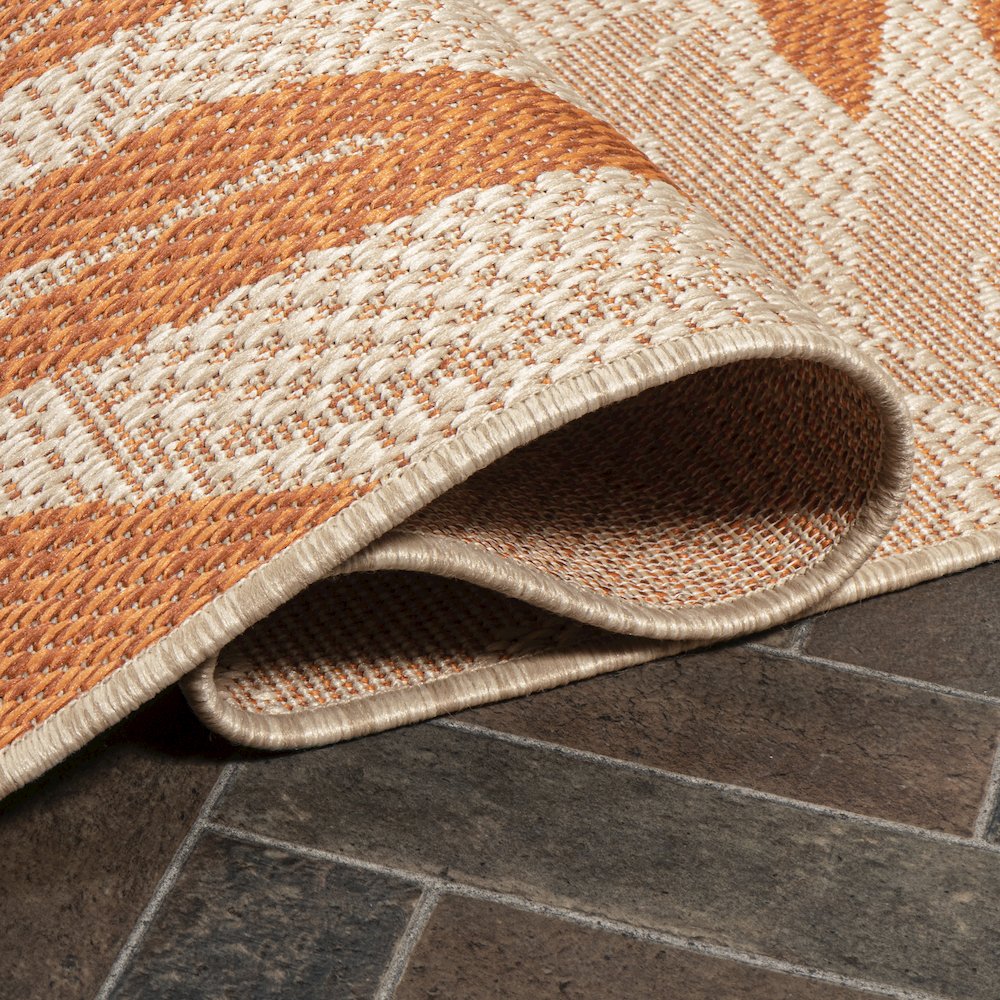 Havana Tropical Palm Leaf Indoor/Outdoor Area Rug. Picture 5