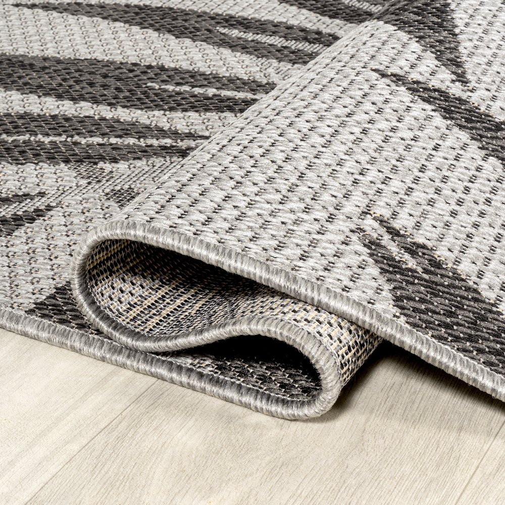 Havana Tropical Palm Leaf Indoor/Outdoor Area Rug. Picture 6