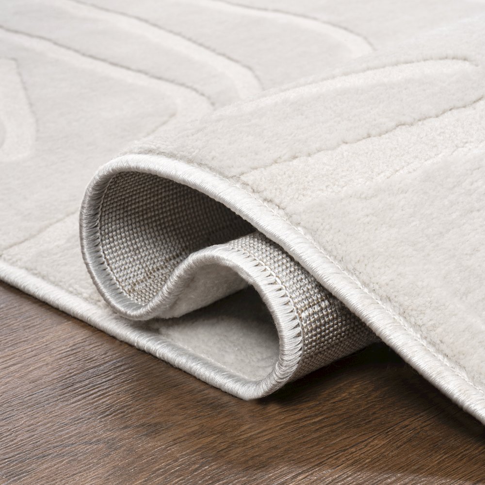 Alcina Modern Scandinavian Graphic Lines High-Low Area Rug. Picture 3