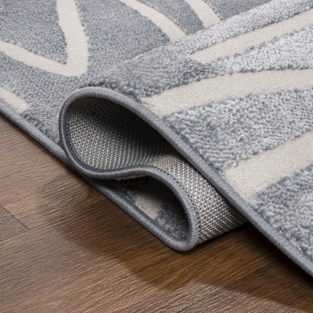 Alcina Modern Scandinavian Graphic Lines High-Low Area Rug. Picture 3