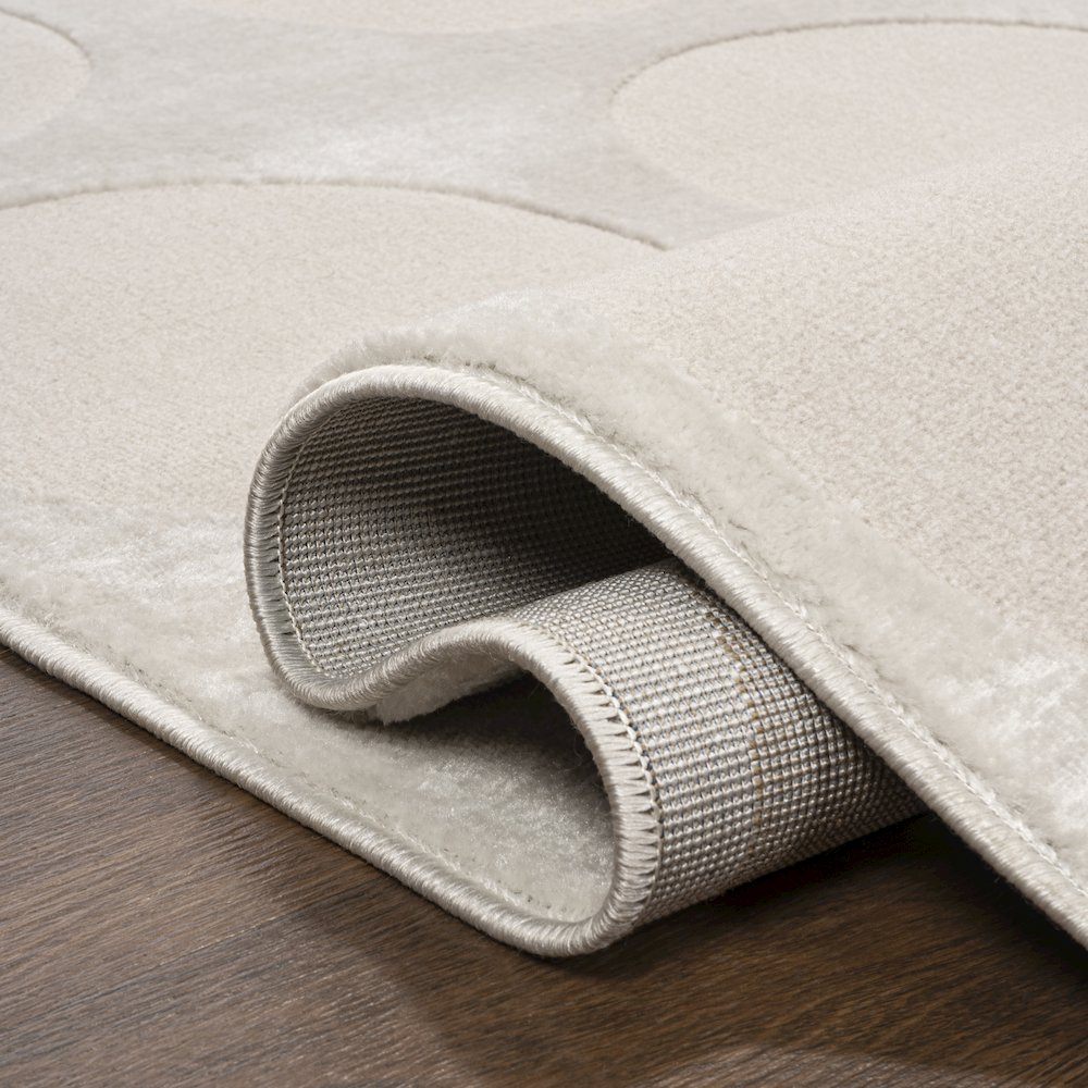 Adrian Modern Geometric Circle Dot High-Low Area Rug. Picture 3