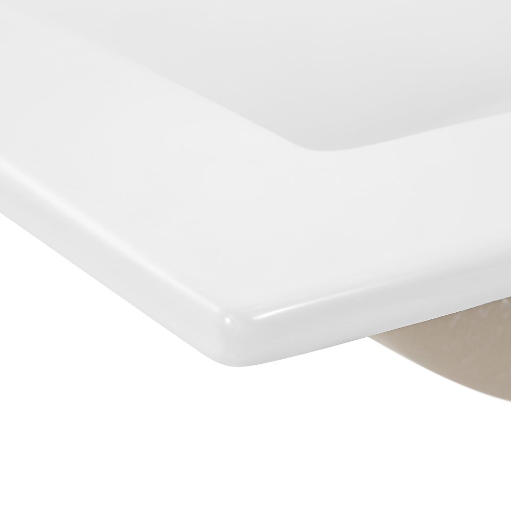 Ancillary 3-Hole 20 in. W x 18.25 in. D Rectangular Glossy Ceramic Single Sink. Picture 2