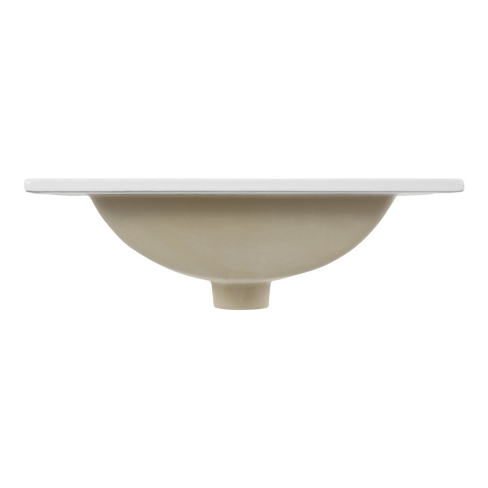 Ancillary 3-Hole 20 in. W x 18.25 in. D Rectangular Glossy Ceramic Single Sink. Picture 1