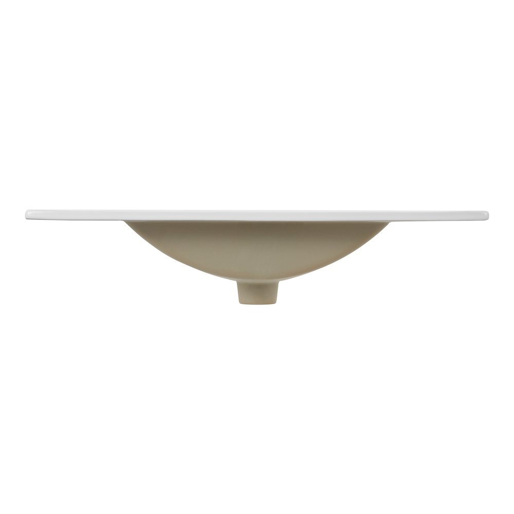 Ancillary 3-Hole 30 in. W x 18.25 in. D Rectangular Glossy Ceramic Single Sink. Picture 1