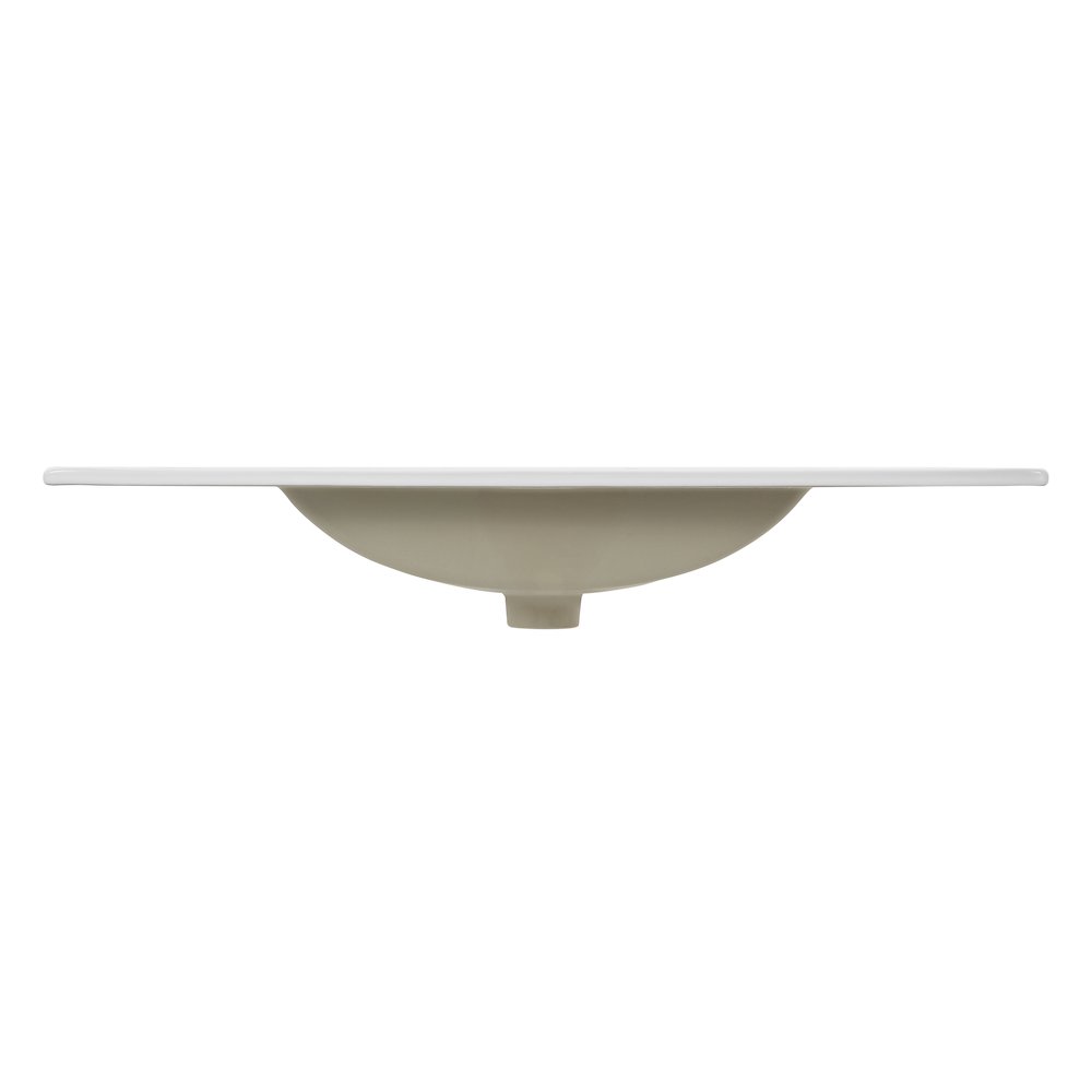 Ancillary 3-Hole 36 in. W x 18.25 in. D Rectangular Glossy Ceramic Single Sink. Picture 1