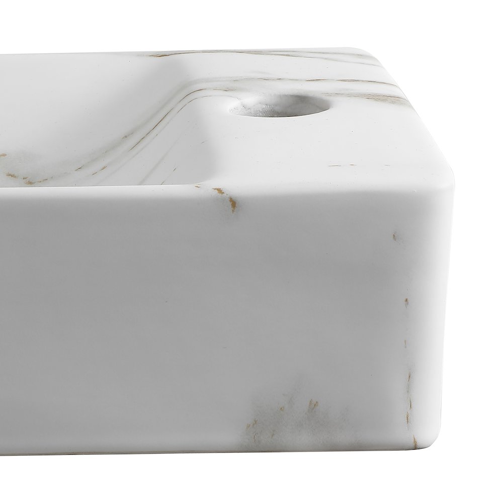 Felix 15 in. W x 8.5 in. D Wall Mounted Rectangular Ceramic Space-Saving Mini. Picture 4