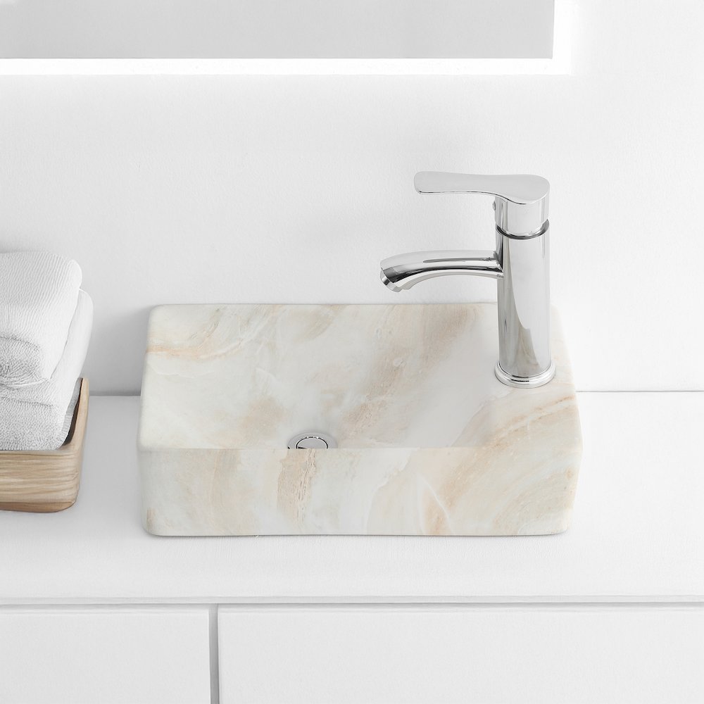 Felix 15 in. W x 8.5 in. D Wall Mounted Rectangular Ceramic Mini Bathroom Sink. Picture 2