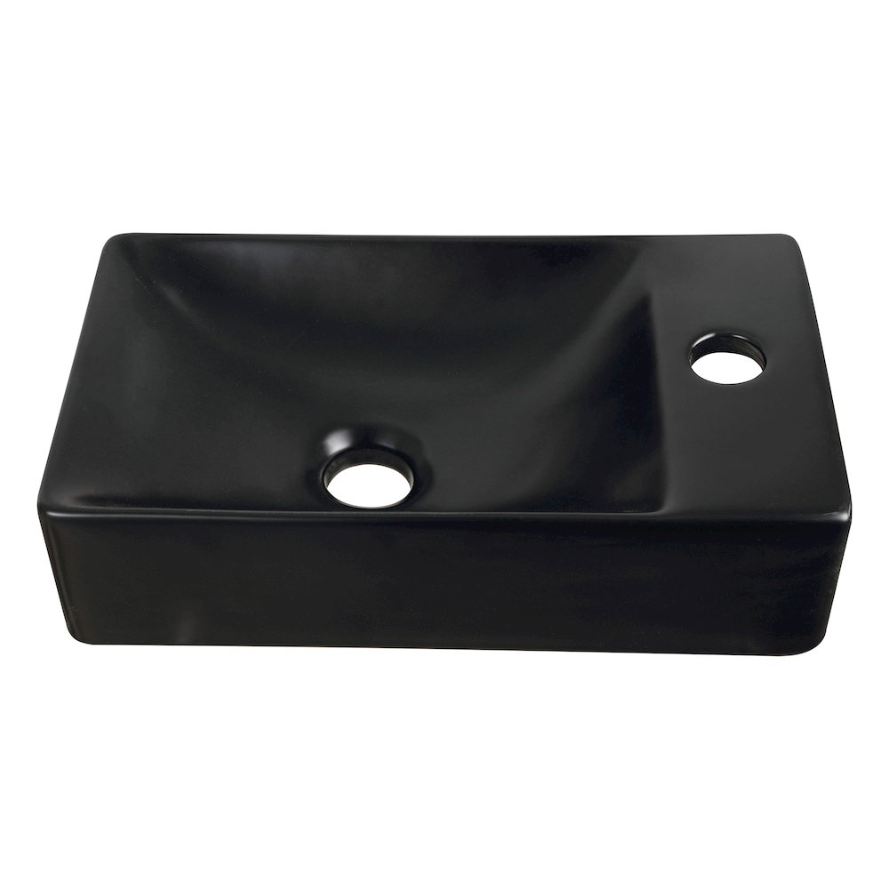 Felix 15 in. W x 8.5 in. D Wall Mounted Rectangular Ceramic Space-Saving Mini. Picture 1