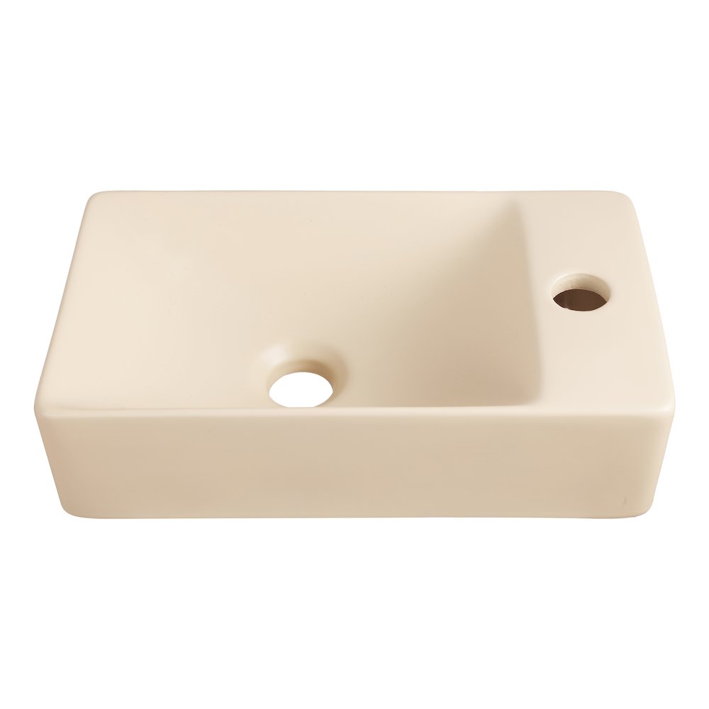 Felix 15 in. W x 8.5 in. D Wall Mounted Rectangular Ceramic Space-Saving Mini. Picture 1