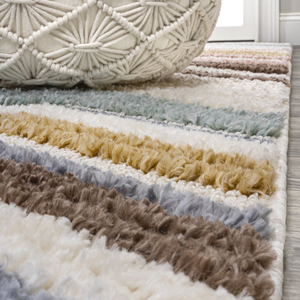 Elin Chevron High-Low Area Rug. Picture 5