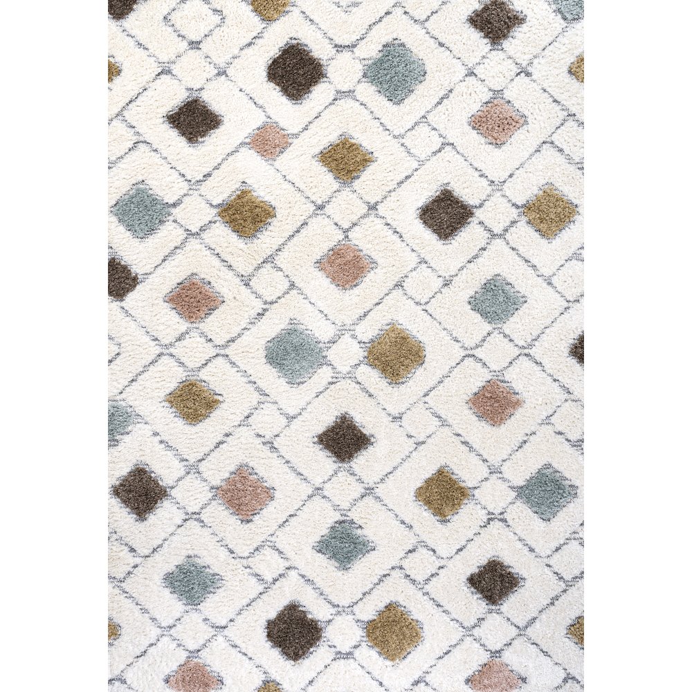 Astrid Retro Trellis High-Low Area Rug. Picture 1