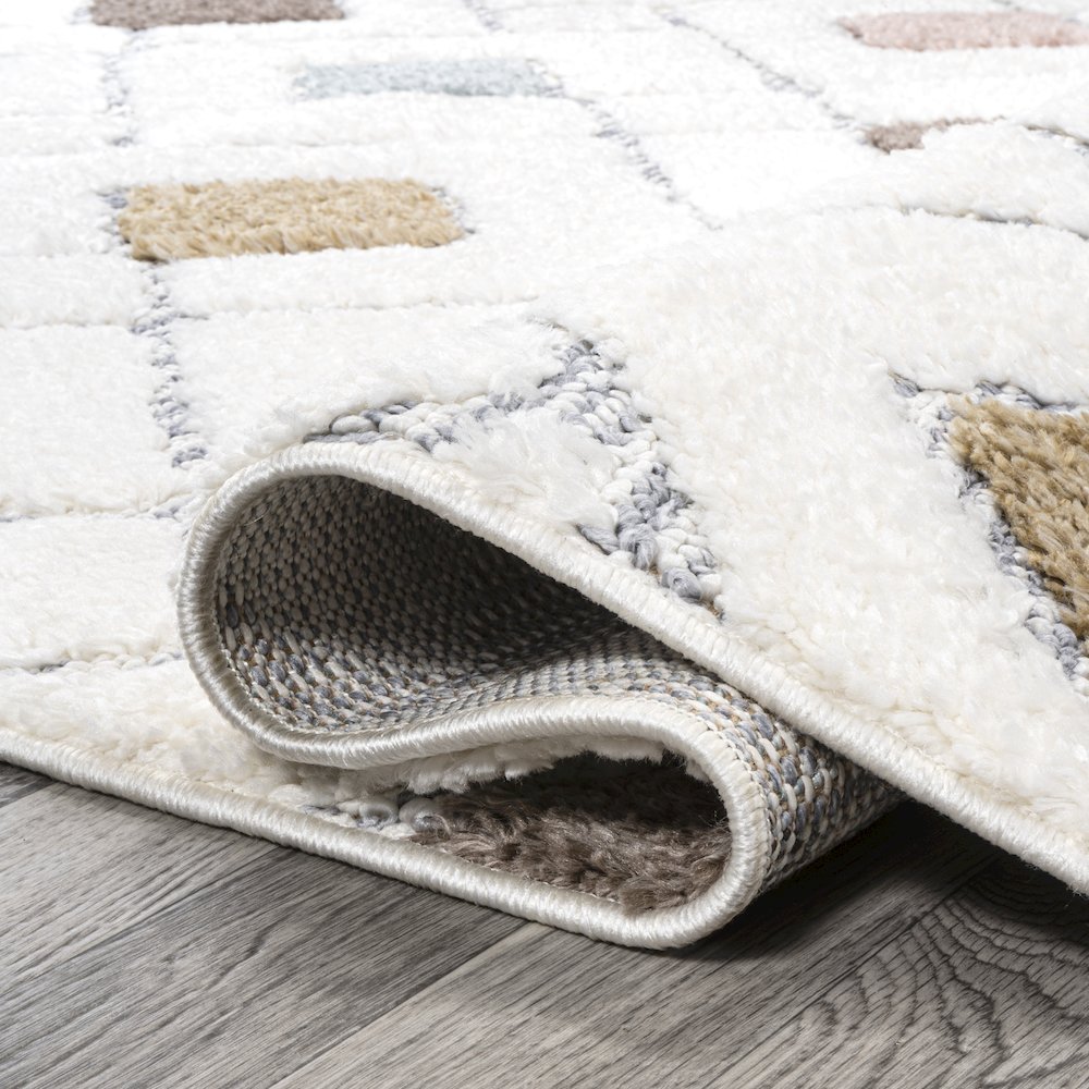 Astrid Retro Trellis High-Low Area Rug. Picture 6