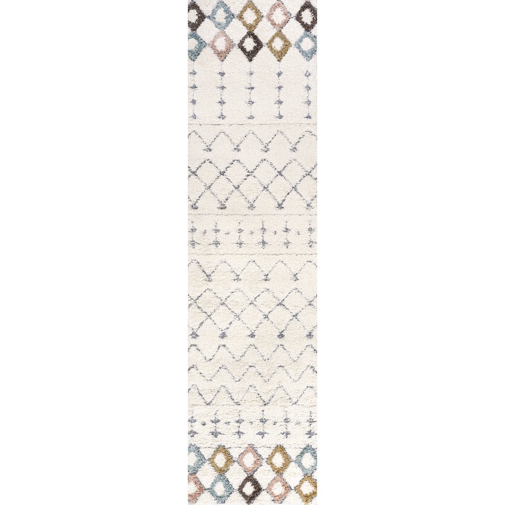 Pia Moroccan Trellis Plush Carved Area Rug. Picture 1