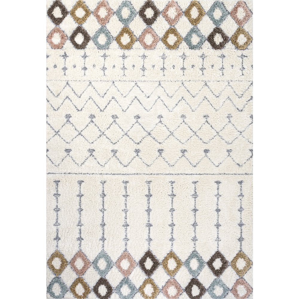 Pia Moroccan Trellis Plush Carved Area Rug. Picture 1