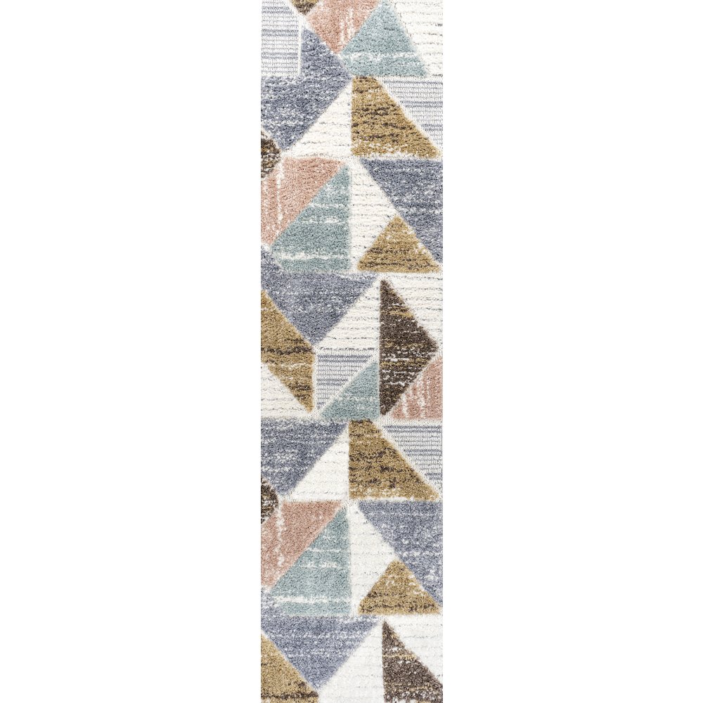 Aileen Geometric Scandi Colorblock Carved Area Rug. Picture 1