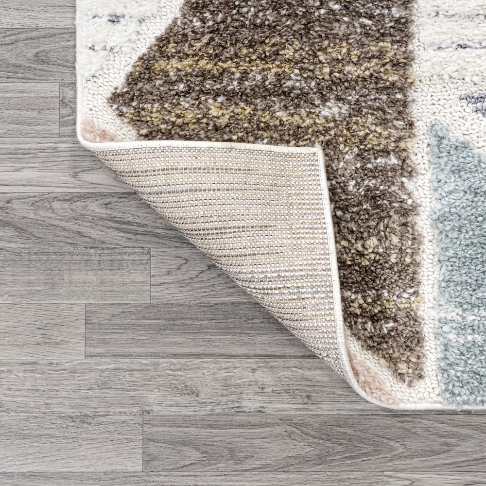Aileen Geometric Scandi Colorblock Carved Area Rug. Picture 3