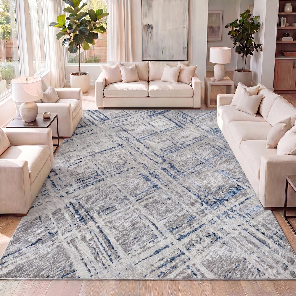 Slant Modern Abstract Area Rug. Picture 12