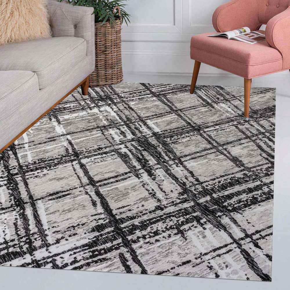 Slant Modern Abstract Area Rug. Picture 10