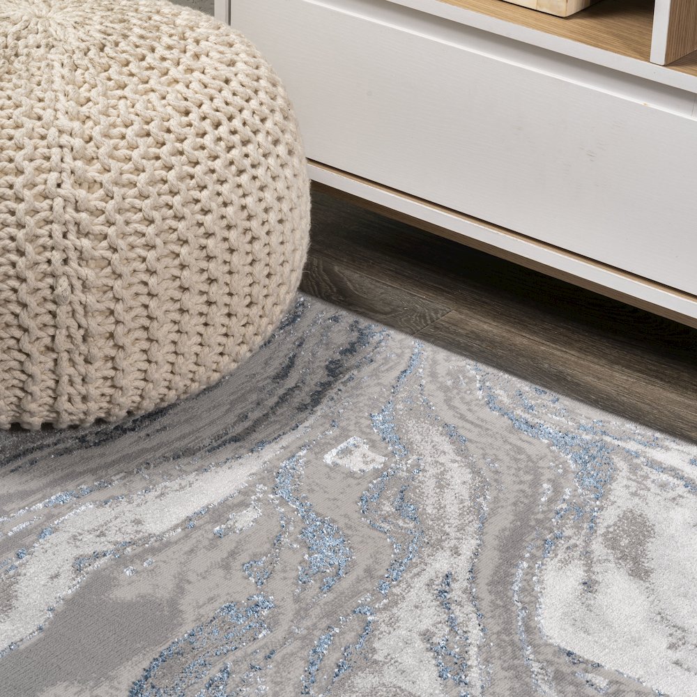 Swirl Marbled Abstract Area Rug. Picture 5