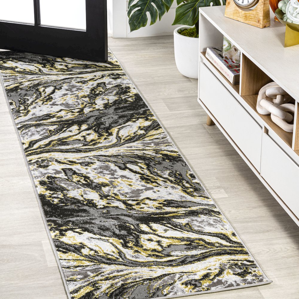 Swirl Marbled Abstract Area Rug. Picture 2