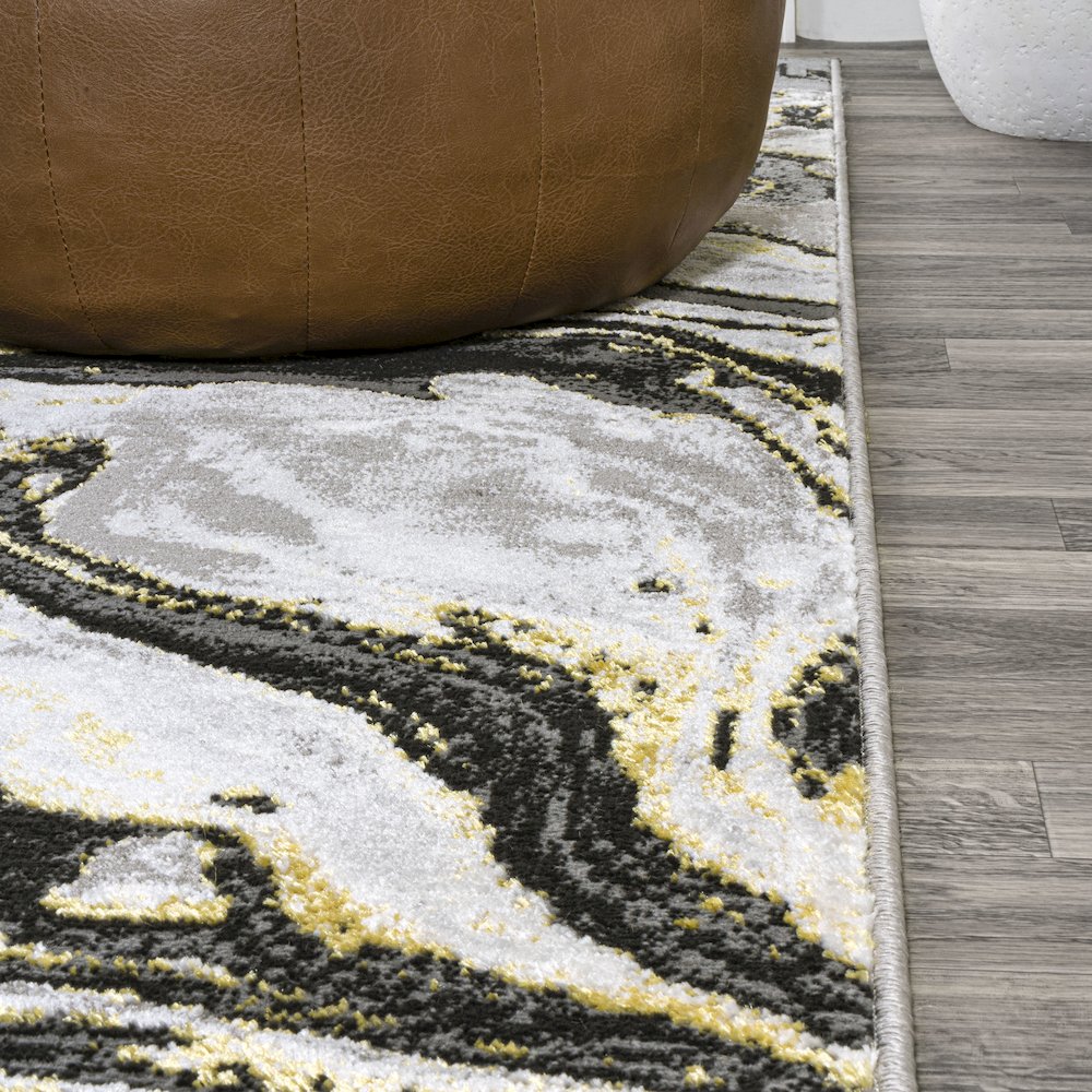 Swirl Marbled Abstract Area Rug. Picture 5