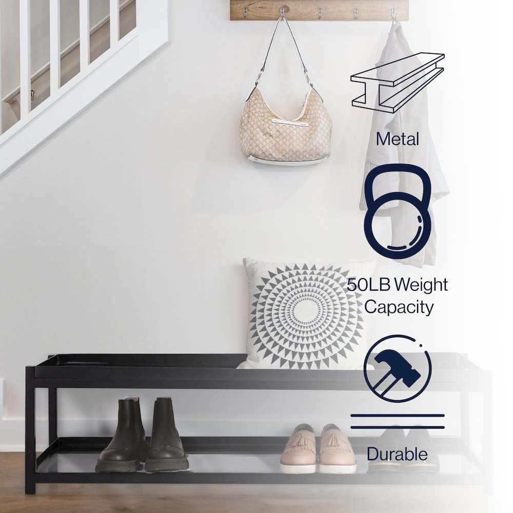 Industrial 6-Pair 2-Tier Iron Shoe Rack. Picture 5