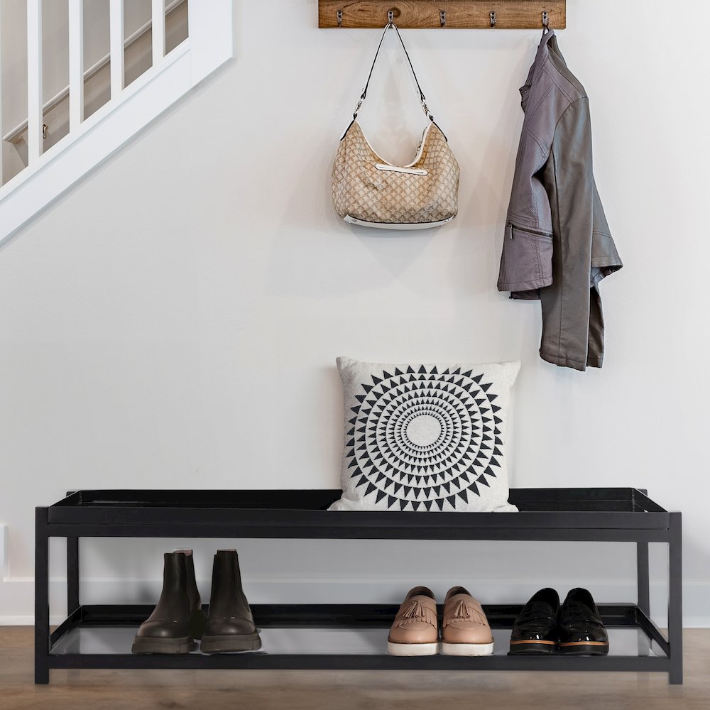 Industrial 6-Pair 2-Tier Iron Shoe Rack. Picture 4