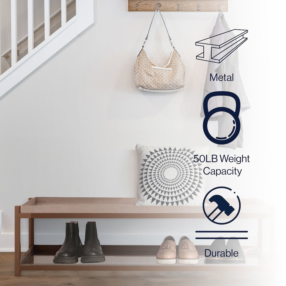 Industrial 6-Pair 2-Tier Iron Shoe Rack. Picture 5