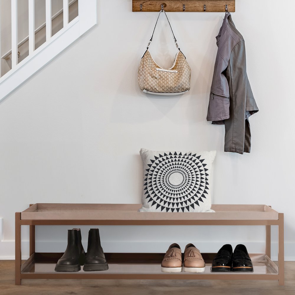 Industrial 6-Pair 2-Tier Iron Shoe Rack. Picture 4