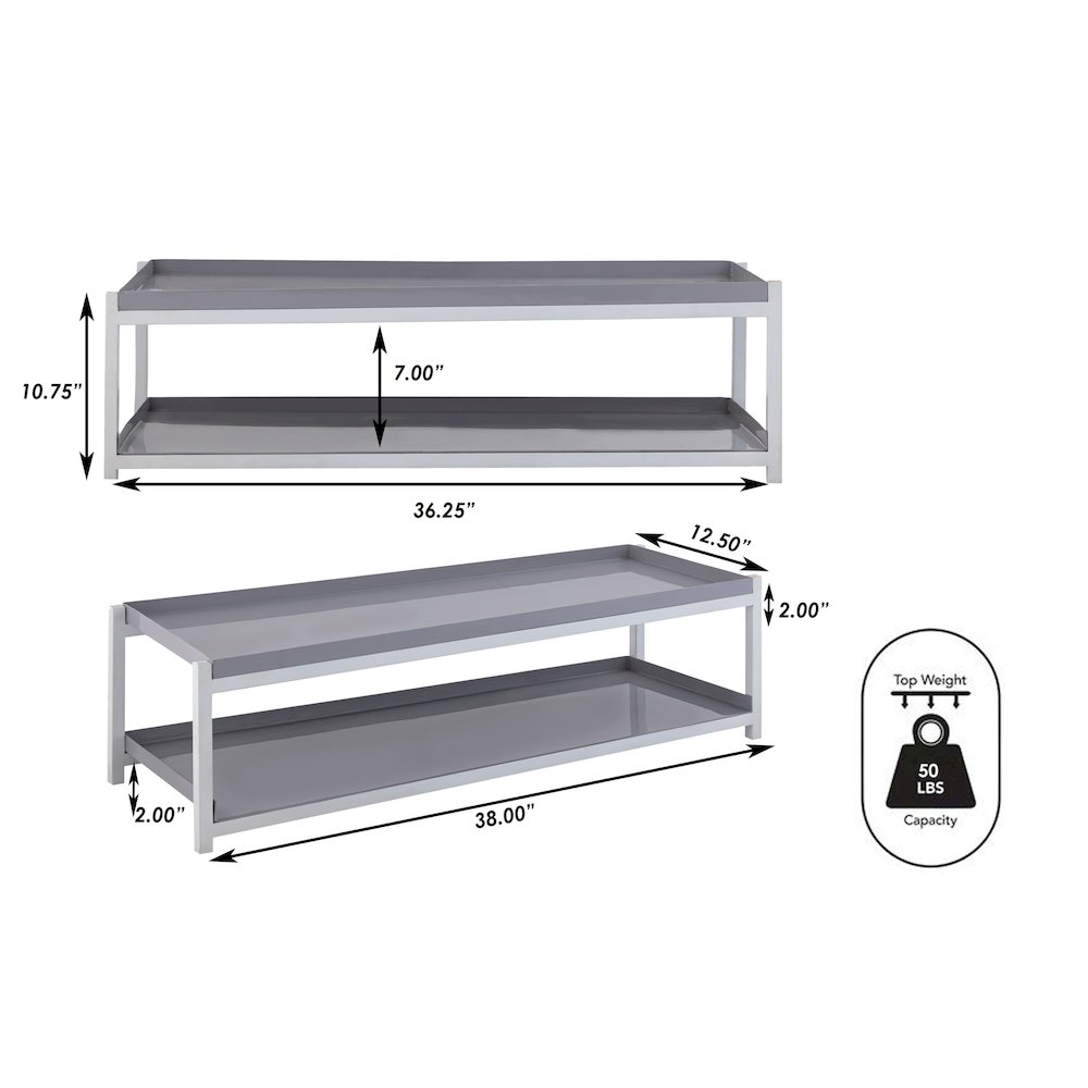 Industrial 6-Pair 2-Tier Iron Shoe Rack. Picture 3