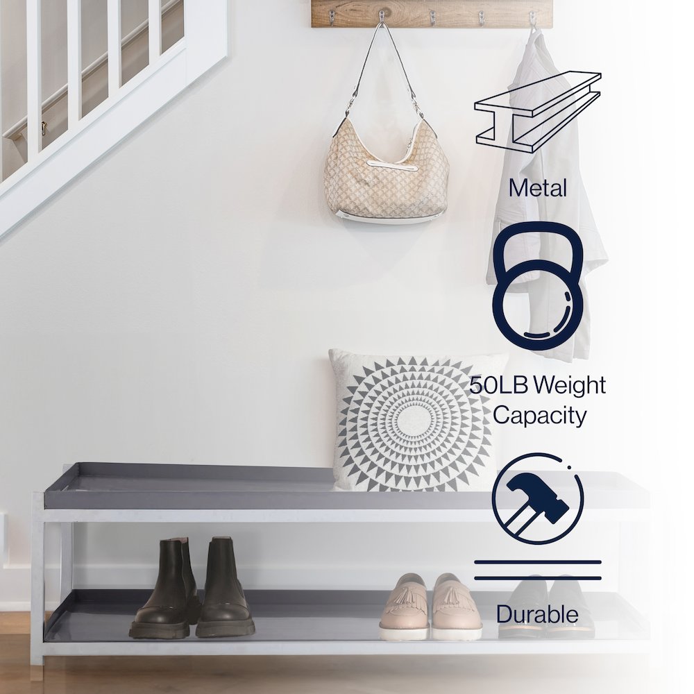 Industrial 6-Pair 2-Tier Iron Shoe Rack. Picture 5