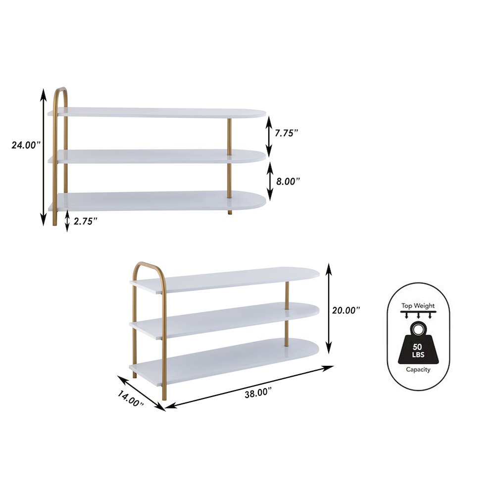 Modern 9-Pair 3-Tier Iron Curved Decker Shoe Rack. Picture 3