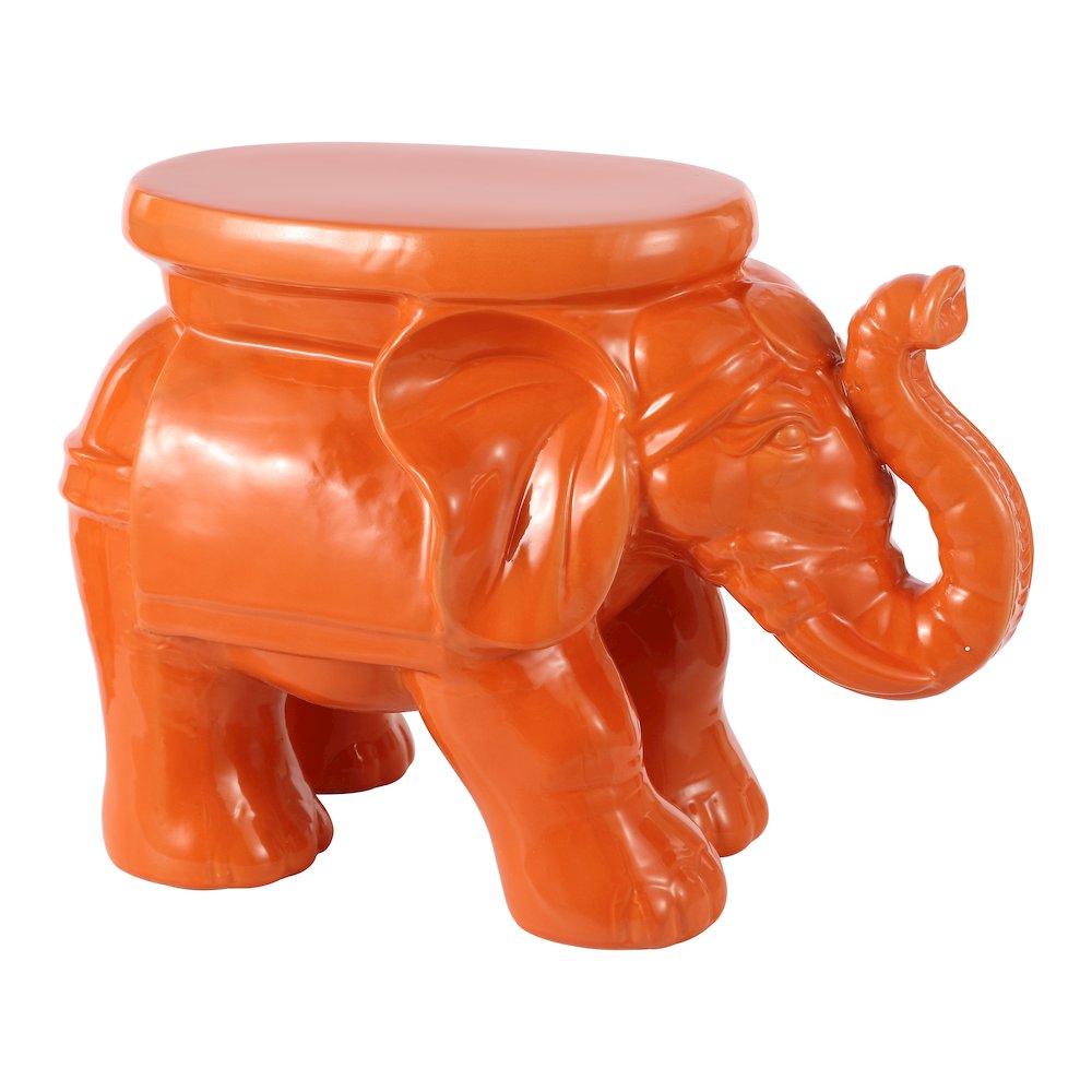 White Ceramic Garden Stool. Picture 1