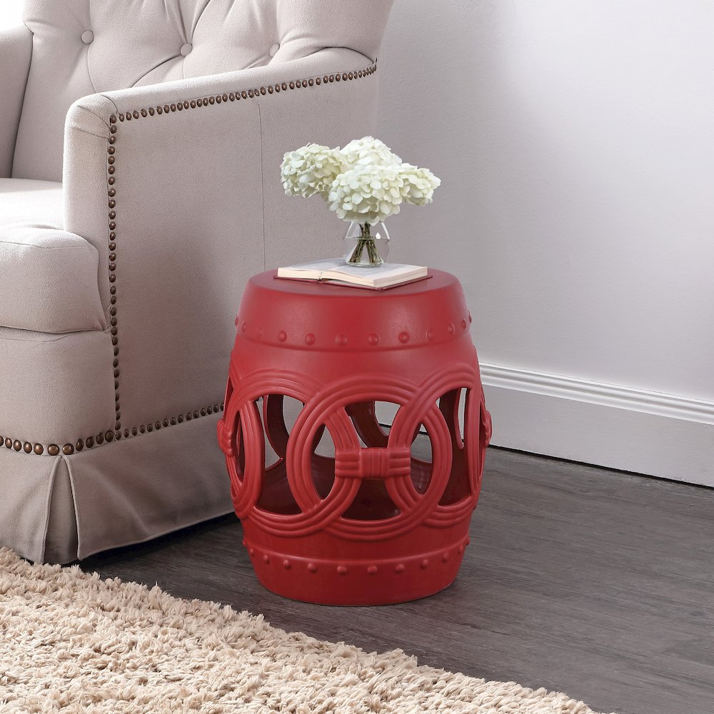 Lucky Chinese Ceramic Drum Garden Stool. Picture 1