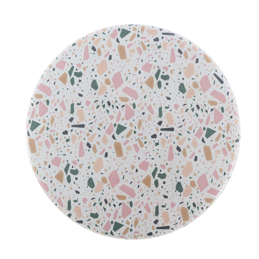 Chiara Terrazzo Ceramic Garden Stool. Picture 2
