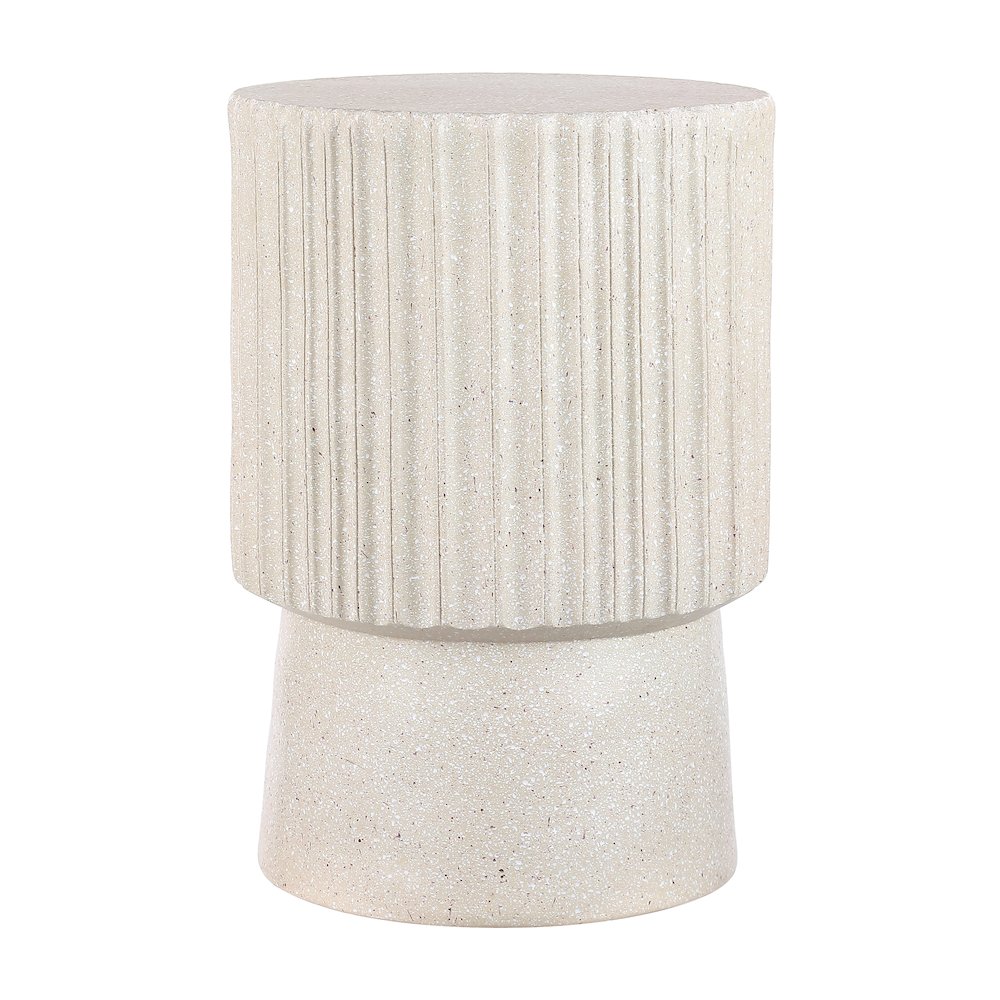 Louisa Modern Art Deco Tambour Accent Table. Picture 1