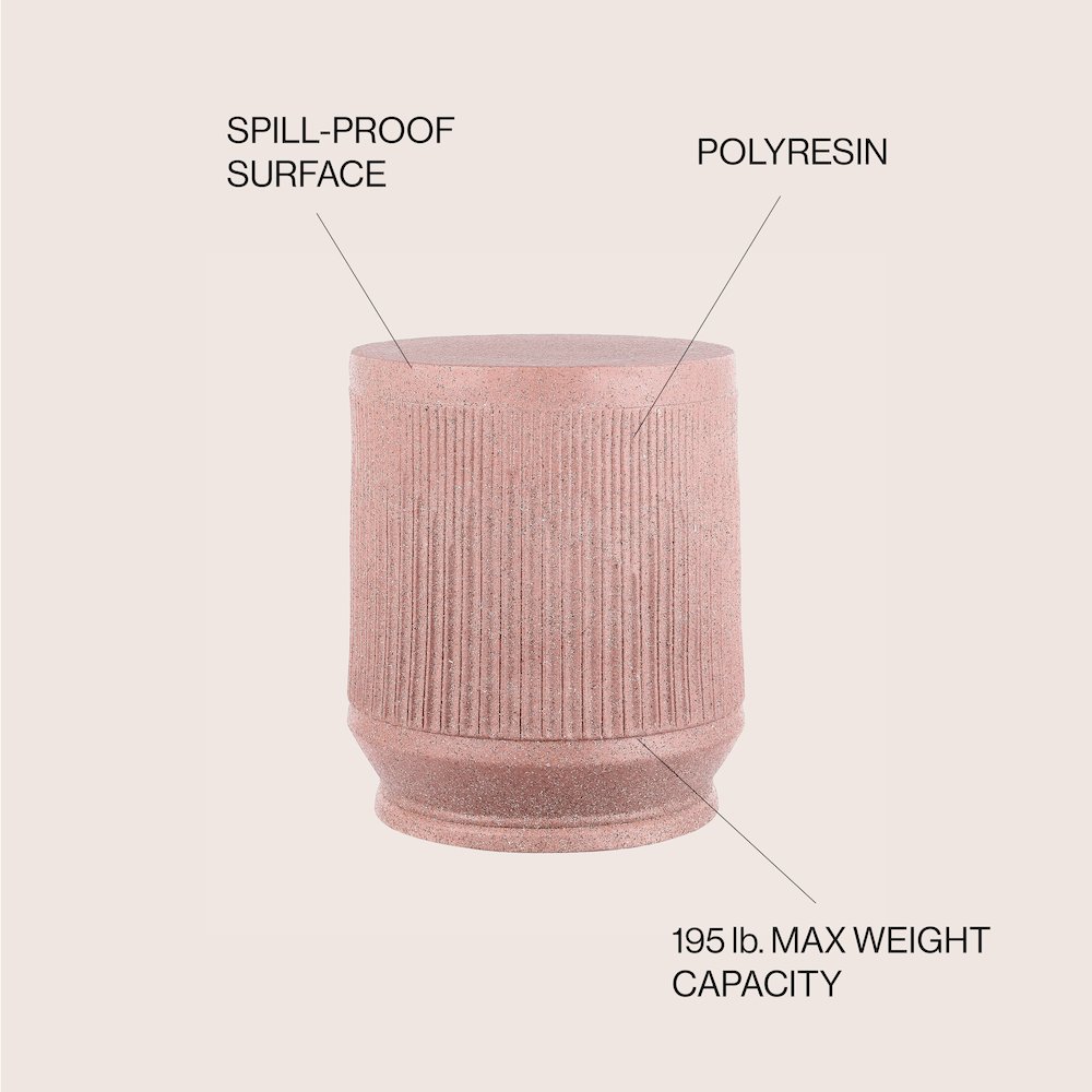 Kline Mid-Century Modern Brutalist Accent Table. Picture 4