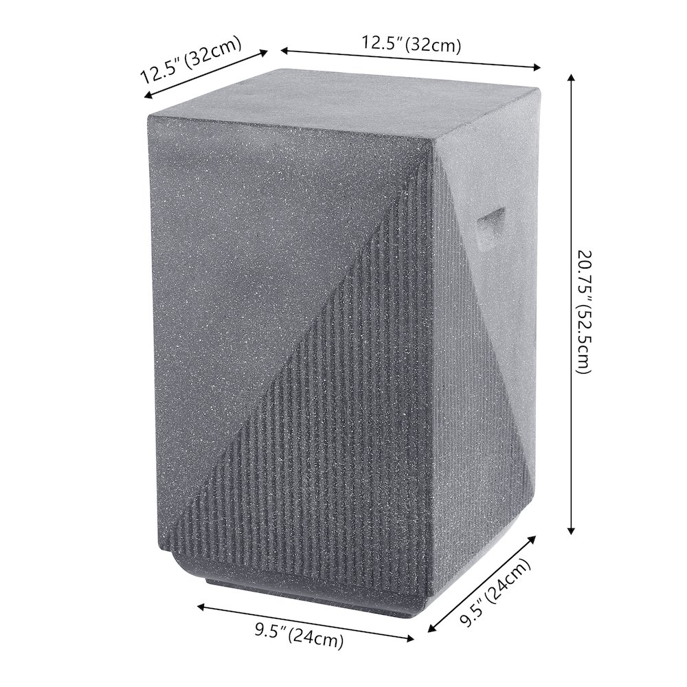 Adrian Contemporary Minimalist Square Accent Table. Picture 3