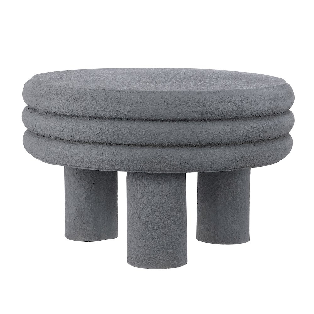 Rashida 13.5" Modern Round Polyresin Indoor Outdoor Accent Coffee Table. Picture 1