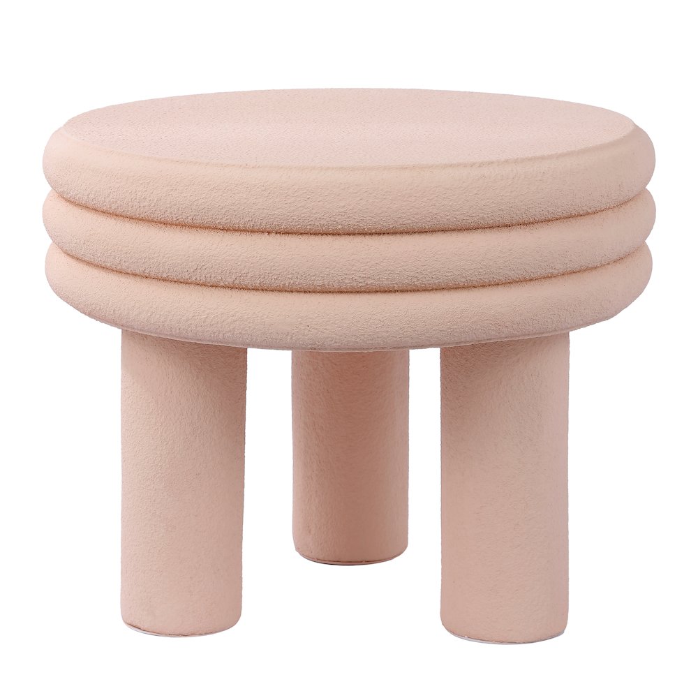 Rashida 18" Modern Round Polyresin Indoor Outdoor Accent Coffee Table. Picture 1