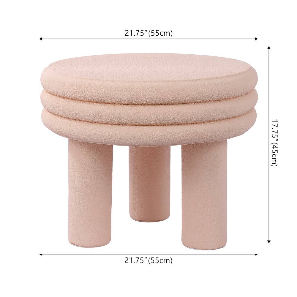 Rashida 18" Modern Round Polyresin Indoor Outdoor Accent Coffee Table. Picture 3
